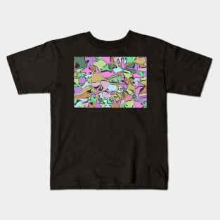 Random psychedelic pattern pastel Kids T-Shirt